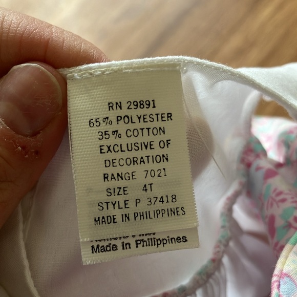 VTG 70s Nana's Pet for JC Penney Pink Floral Mini Dress with Pinafore, 4T - Picture 6 of 11